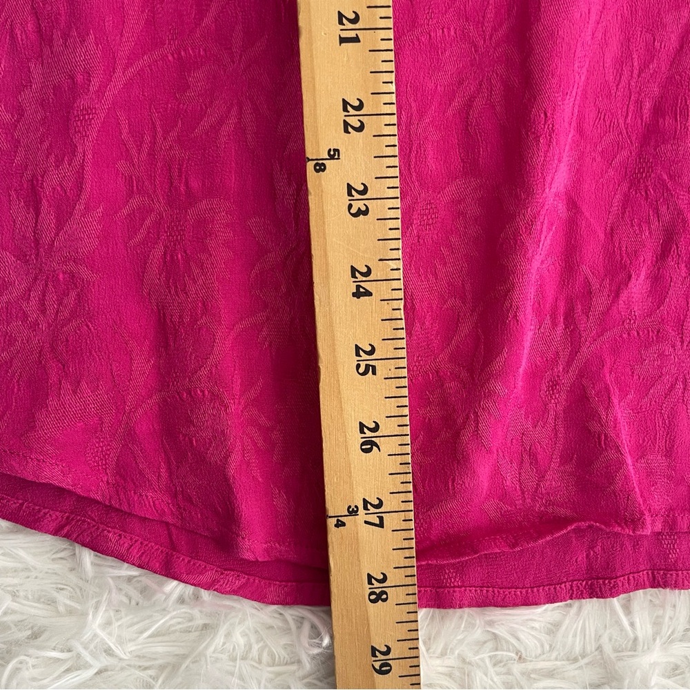Chicos Womens Pink Textured Ombre Top Size Large 12 Pullover 3/4 Tab Sleeve - Picture 5 of 7